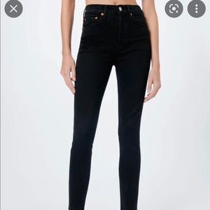 RE/DONE comfort stretch high rise ankle crop